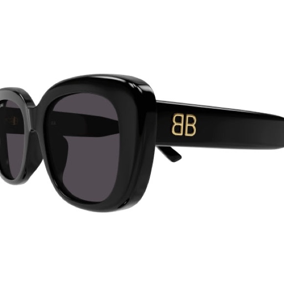 Balenciaga BB0295SK Sunglasses Black Frame gold metal Unisex - Picture 4 of 5